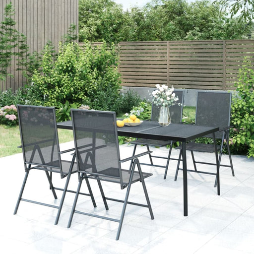 Garden Table Anthracite 165x80x72 Cm Steel Mesh Tlxita