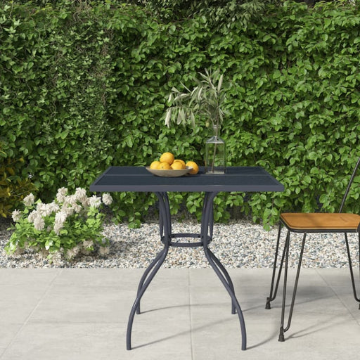 Garden Table Anthracite 80x80x72.5 Cm Steel Mesh Tlxito