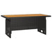 Garden Table Black 100x50x43/63 Cm Solid Wood Acacia&poly