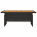 Garden Table Black 100x50x43/63 Cm Solid Wood Acacia&poly
