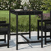 Garden Table Black 121x82.5x110 Cm Solid Wood Pine Nxabkx