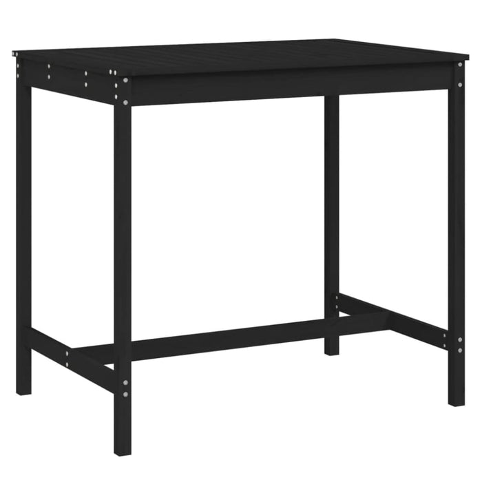 Garden Table Black 121x82.5x110 Cm Solid Wood Pine Nxabkx