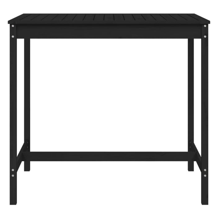 Garden Table Black 121x82.5x110 Cm Solid Wood Pine Nxabkx