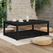 Garden Table Black 121x82.5x45 Cm Solid Wood Pine Nxaopx
