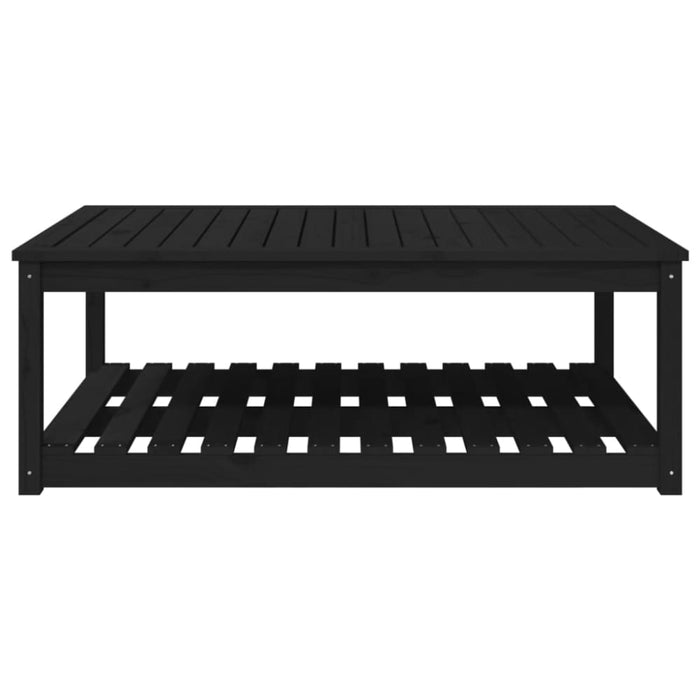 Garden Table Black 121x82.5x45 Cm Solid Wood Pine Nxaopx