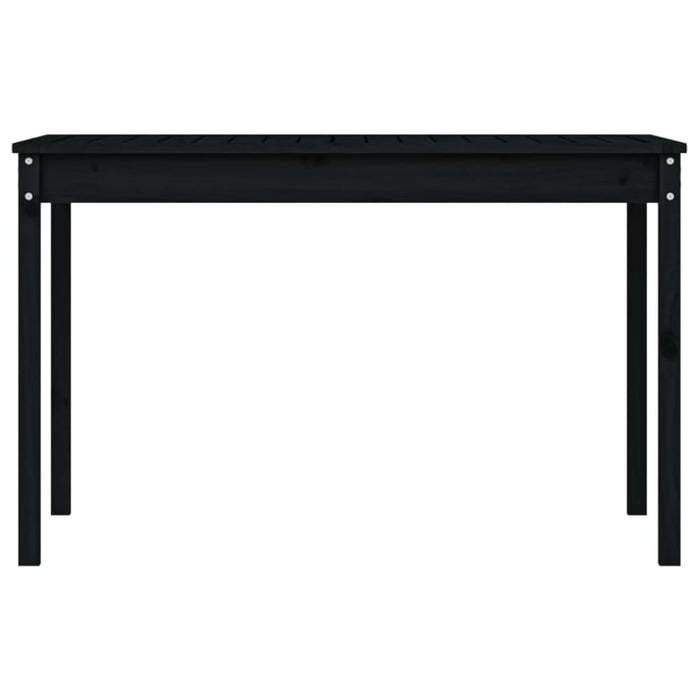 Garden Table Black 121x82.5x76 Cm Solid Wood Pine Nxtkit