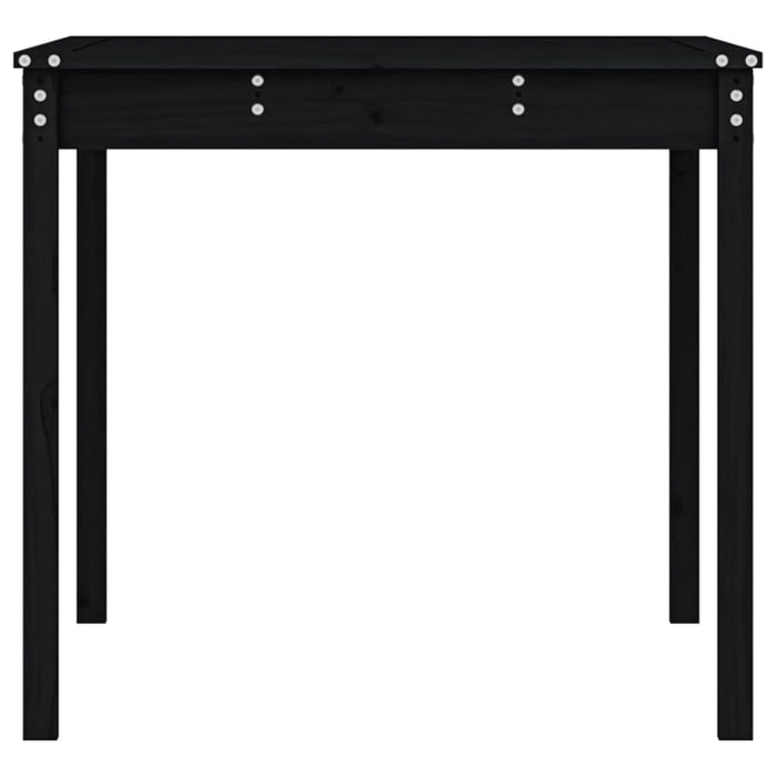 Garden Table Black 121x82.5x76 Cm Solid Wood Pine Nxtkit