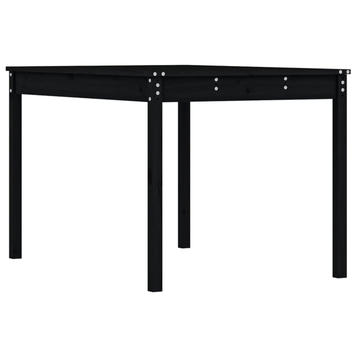 Garden Table Black 121x82.5x76 Cm Solid Wood Pine Nxtkit