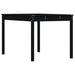 Garden Table Black 121x82.5x76 Cm Solid Wood Pine Nxtkit