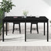 Garden Table Black 159.5x82.5x76 Cm Solid Wood Pine Nxtknb