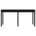 Garden Table Black 159.5x82.5x76 Cm Solid Wood Pine Nxtknb