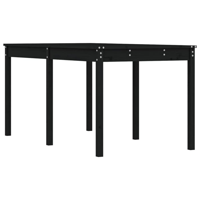 Garden Table Black 159.5x82.5x76 Cm Solid Wood Pine Nxtknb
