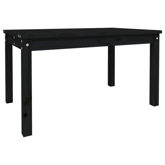 Garden Table Black 82.5x50.5x45 Cm Solid Wood Pine Nxaooi
