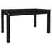 Garden Table Black 82.5x50.5x45 Cm Solid Wood Pine Nxaooi