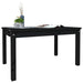 Garden Table Black 82.5x50.5x45 Cm Solid Wood Pine Nxaooi