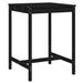 Garden Table Black 82.5x82.5x110 Cm Solid Wood Pine Nxabnp