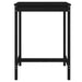 Garden Table Black 82.5x82.5x110 Cm Solid Wood Pine Nxabnp