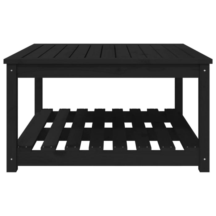 Garden Table Black 82.5x82.5x45 Cm Solid Wood Pine Nxaoap
