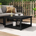Garden Table Black 82.5x82.5x45 Cm Solid Wood Pine Nxaoap