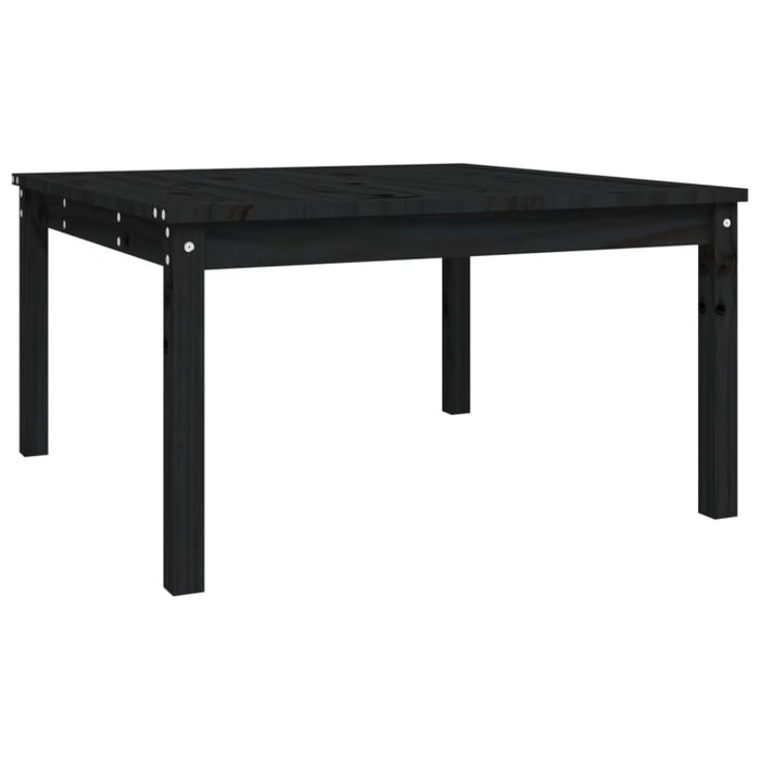 Garden Table Black 82.5x82.5x45 Cm Solid Wood Pine Nxaoxa