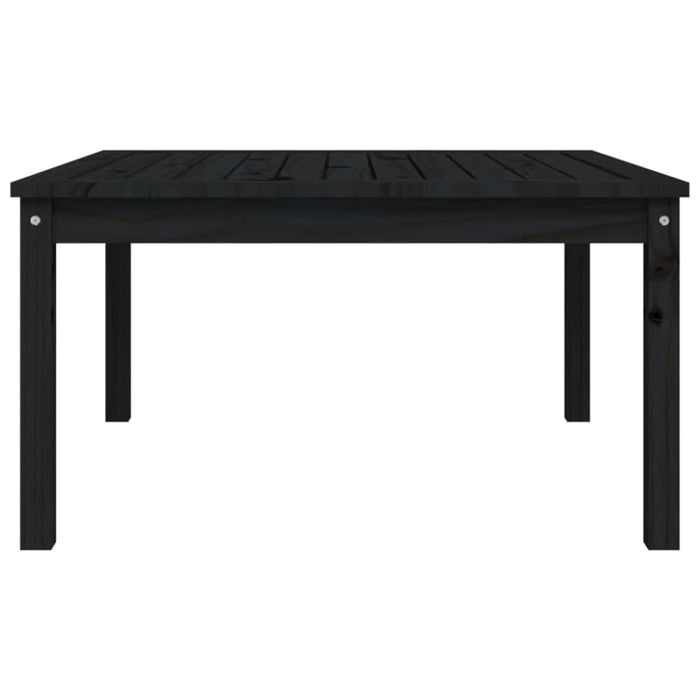 Garden Table Black 82.5x82.5x45 Cm Solid Wood Pine Nxaoxa