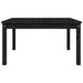 Garden Table Black 82.5x82.5x45 Cm Solid Wood Pine Nxaoxa