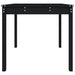 Garden Table Black 82.5x82.5x76 Cm Solid Wood Pine Nxtkll