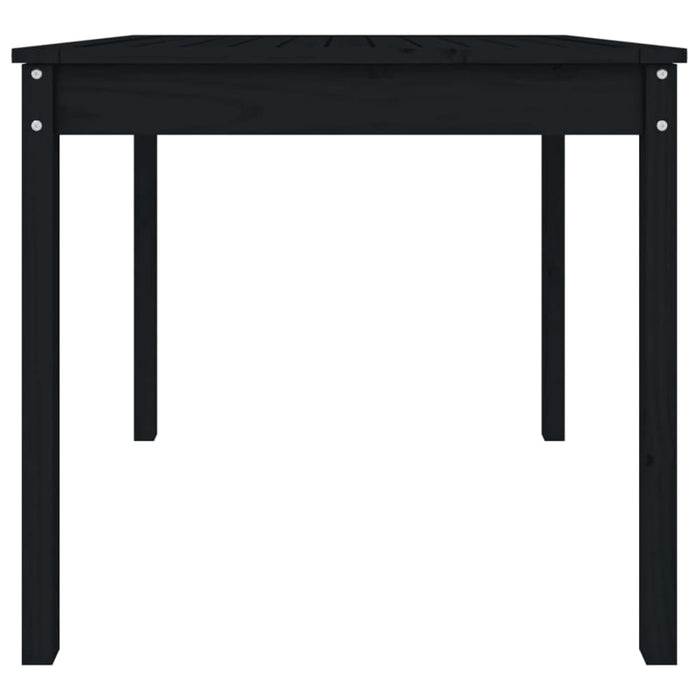 Garden Table Black 82.5x82.5x76 Cm Solid Wood Pine Nxtkll