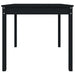 Garden Table Black 82.5x82.5x76 Cm Solid Wood Pine Nxtkll