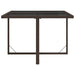 Garden Table Brown 109x107x74 Cm Poly Rattan and Glass