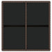 Garden Table Brown 109x107x74 Cm Poly Rattan and Glass