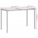 Garden Table with Glass Top Light Grey 115x54x74 Cm Poly