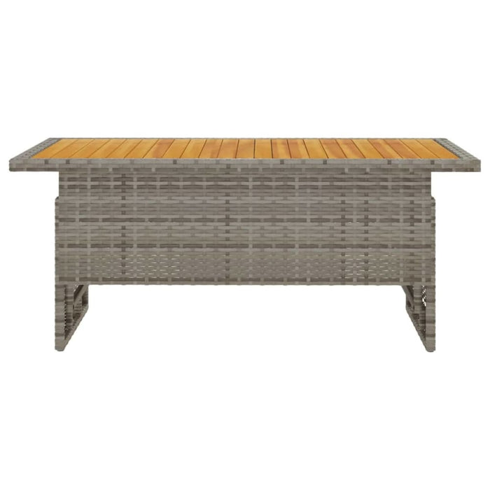 Garden Table Grey 100x50x43/63 Cm Solid Wood Acacia&poly