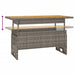 Garden Table Grey 100x50x43/63 Cm Solid Wood Acacia&poly