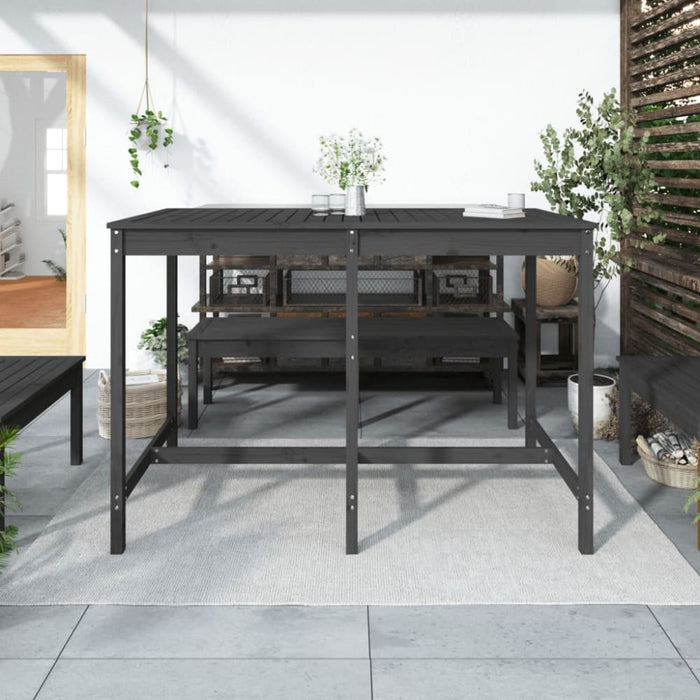 Garden Table Grey 159.5x82.5x110 Cm Solid Wood Pine Nxabki