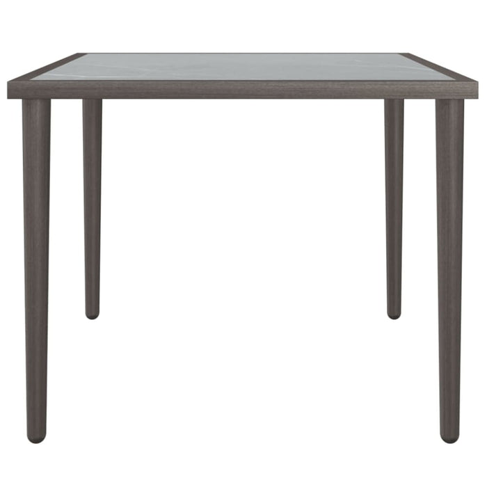 Garden Table Grey 48x48x37 Cm Steel Tlaoxp