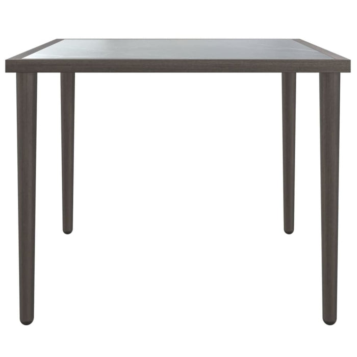 Garden Table Grey 48x48x37 Cm Steel Tlaoxp