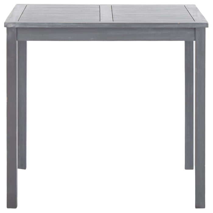 Garden Table Grey 80x80x74 Cm Solid Acacia Wood Altxa