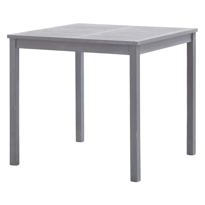 Garden Table Grey 80x80x74 Cm Solid Acacia Wood Altxa