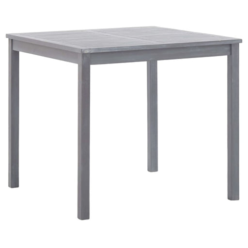 Garden Table Grey 80x80x74 Cm Solid Acacia Wood Altxa