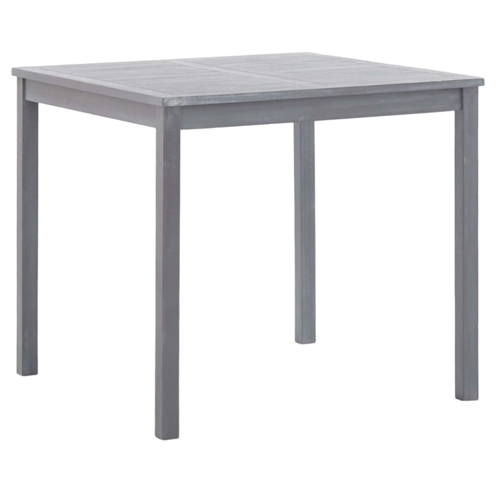 Garden Table Grey 80x80x74 Cm Solid Acacia Wood Altxa
