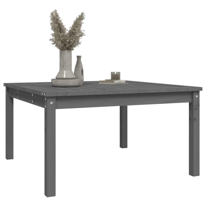 Garden Table Grey 82.5x82.5x45 Cm Solid Wood Pine Nxaoxx