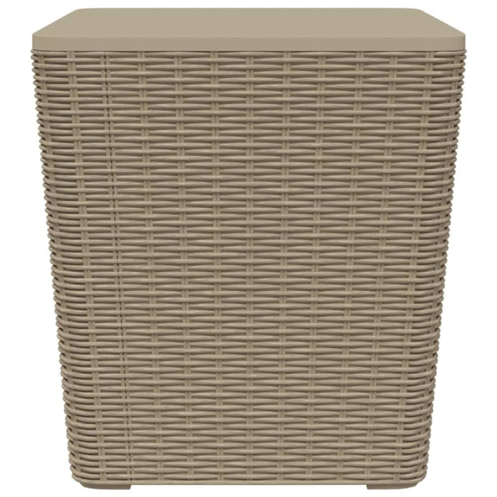 Garden Table with Removable Lid Light Brown Polypropylene