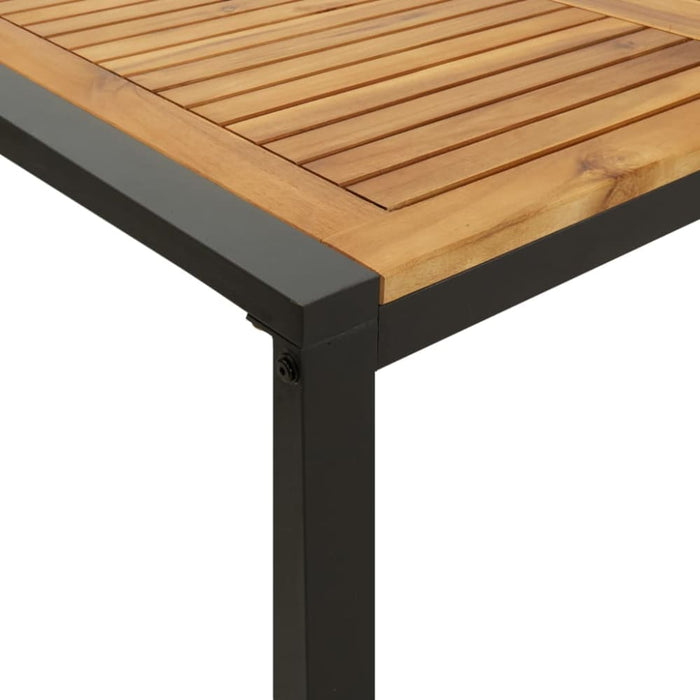 Garden Table With U-shaped Legs 140x80x75 Cm Solid Wood