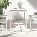 Garden Table White 121x82.5x110 Cm Solid Wood Pine Nxabnk