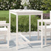 Garden Table White 121x82.5x110 Cm Solid Wood Pine Nxabnk