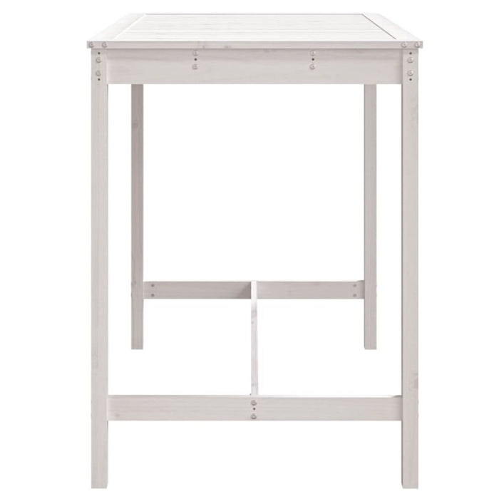 Garden Table White 121x82.5x110 Cm Solid Wood Pine Nxabnk