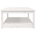 Garden Table White 121x82.5x45 Cm Solid Wood Pine Nxaoak