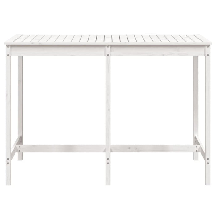 Garden Table White 159.5x82.5x110 Cm Solid Wood Pine Nxabkl
