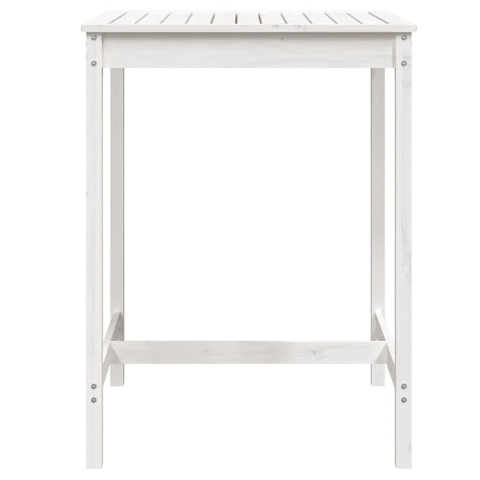 Garden Table White 82.5x82.5x110 Cm Solid Wood Pine Nxabnx